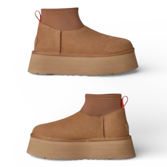 UGG Classic Mini Dipper Suede boots in the color Chestnut Size 7 NWT - Picture 2 of 16